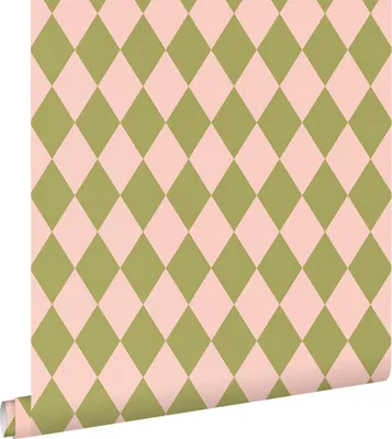 Obrázok produktu pre ESTAhome tapeta károvaný vzor zelená a ružová 50 x 900 cm