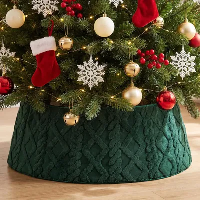Productafbeelding van Diamant Pluche Kerstboomrok 58-70 cm Groen