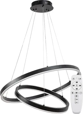 Immagine prodotto di Rabalux Lampada a sospensione LED nera Isaure 600 mm 80 W CCT con telecomando 72305
