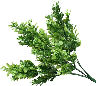 Zdjęcie produktu dla Artificial Flowers Plants Lifelike 7 Branches Plastic Decorative Fake Flowers Leaves for Home Garden Balcony Patio White Green