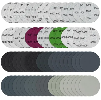 Produktbild von Schleifpapier 75 mm, 70 Stück, Körnung 180-5000, für Holzbearbeitung