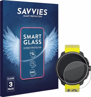 Produktbild von 3x Savvies Schutzglas Folie für Suunto Race / 2 9H Panzer Schutzfolie Glas Displayschutz klar transparent