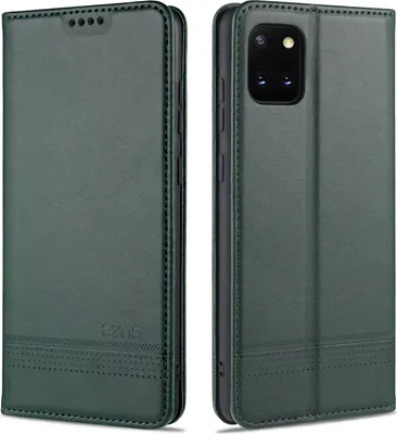 Obrázek produktu pro Samsung Note 10 Lite Pouzdro, Peněženka s Magnetickým Uzávěrem a Stojánkem, Kožené Flip Pouzdro pro Samsung Galaxy Note 10 Lite zelené