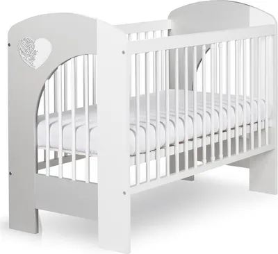 Obrázek produktu pro Dětská postýlka 60x120 NADIA - bílá / šedá