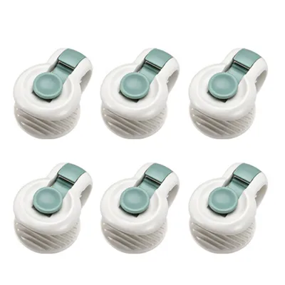 Produktbild von 6 Stück Bettdeckenhalter Clips Bettdeckenbezug-Clips Quilt Clips Bettdecken-Clips Bettbezugclips Prevent Bunching Shifting Nadelfreier Anti-Shift Druckschnalle zum Verriegeln (Grün)