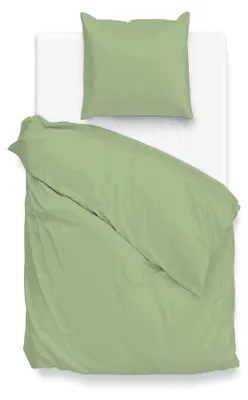 Produktbild von Zohome Satinado Bettbezug - 155x220 cm + 1 Kissenbezug 80/80 cm – Baumwoll-Satin – Hochwertige Bettwäsche mit motiv – Weich - Atmungsaktiv und Hautfreundlich – inkl. 80x80 cm Kissenbezug – Grün