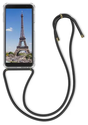 Produktbild von kwmobile KWM000009WE001C, Cover, Samsung, Galaxy J6 Plus, Galaxy J6 Plus DUOS, Galaxy J6+ / J6 Plus DUOS, Schwarz, Transparent