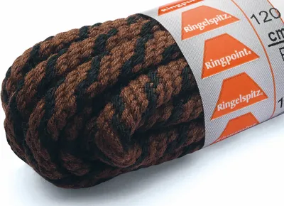 Produktbild von RINGELSPITZ - Rund Dick Schnürsenkel – Robuste Schnürsenkel - 120 cm, m'braun/schwarz