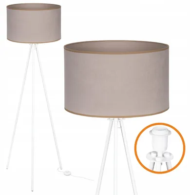 Produktbild von Cerlux Trigni Stehlampe LED Beige Weiß Stativ