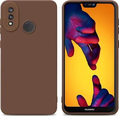 Produktbild von Cadorabo Hülle für Huawei P20 LITE 2018 / NOVA 3E Schutz Hülle in Braun TPU Silikon Etui Case Handyhülle