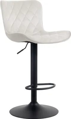 Produktbild von CLP Barhocker Emma höhenverstellbar und 360 drehbar creme Material Samt
