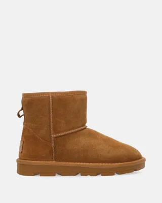 Produktbild von VENEZIA Damen Stiefeletten Ankle Boots Winterstiefel - Braune Wildleder-Schneestiefel mit hohem Schaft aus Echtleder Velours Braun Größe 37