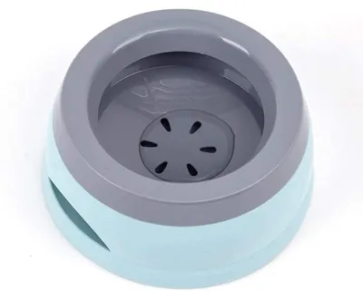 Immagine prodotto di Ciotola per cani antigoccia - Ciotola per gatti - Antiscivolo - 750 ml - Blu - Per auto e viaggi