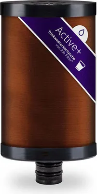 A product shot of a water filter cartridge.