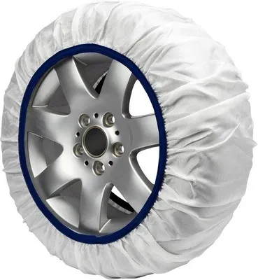 Produktbild von Schneesocken Set - Stoff Schneeketten für sicheres Fahren im Winter - Größe L 225/55 R17