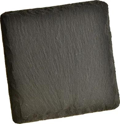 Produktbild von Natürliche Schieferplatte Untersetzer Quadratisch 10x10cm Schwarz 6er Set für Gläser & Dekoration, 6 Stück