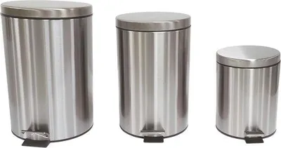 Produktbild von Famanu Abfalleimer 12 Liter mit Anti-Fingerabdruck - Edelstahl