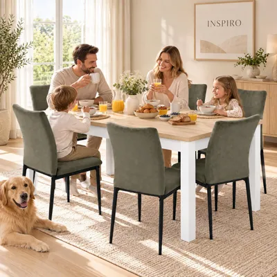 INSPIRO Essgruppe – Platz für gemeinsame Mahlzeiten mit der Familie, KI-generiertes Bild