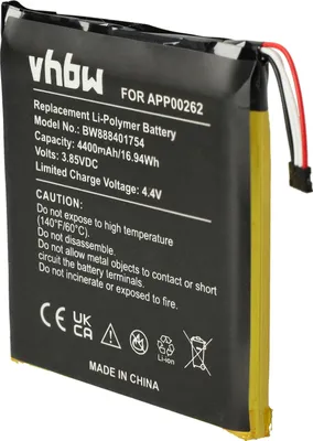 Produktbild von vhbw Akku kompatibel mit Caterpillar Cat S61 Handy Smartphone Telefon (4400 mAh, 3,85 V, Li-Polymer) - Mit schwarzem Stecker