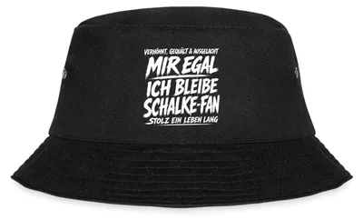 Produktbild von Spreadshirt Mir Egal Ich Bleibe Schalke-Fan Fischerhut, S/M (Caps), Schwarz