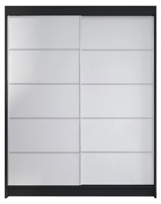 Produktbild von MIRJAN24 Schiebetürenschrank Camino IV, Stilvoll Schlafzimmer Kleiderschrank (Farbe: Schwarz  / Artisan Eiche)