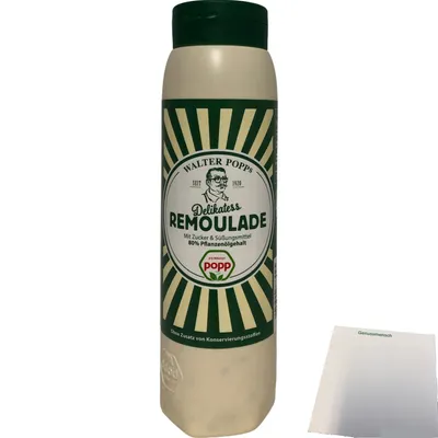 Produktbild von Popp Delikatess Remoulade 80% Rapsöl (650ml) + usy Block
