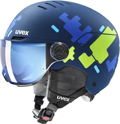Produktbild von Uvex Kinder Wintersporthelm rocket Visor blue matt : M Größe: M