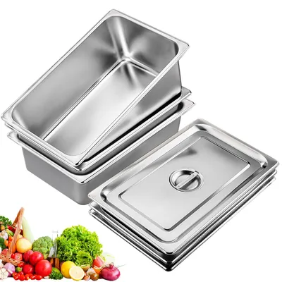 3-teiliges Panierschalen-Set aus Edelstahl, 32,5 x 17,5 x 6,5 cm