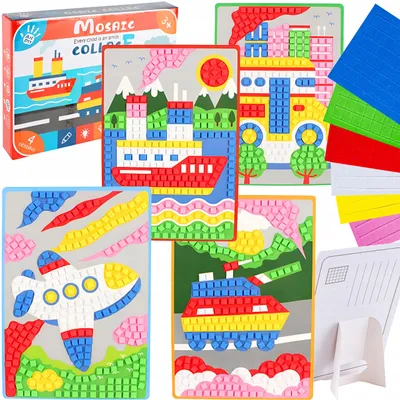 Produktbild von Trifox Mosaik Bastelset DIY Fahrzeuge für Kinder