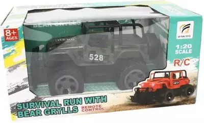 Image de Jeep RC, modèle réduit à l'échelle 1:20, avec de grandes roues et des portes ouvrantes