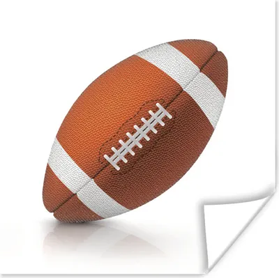 Produktbild von MuchoWow® Poster Eine Illustration eines Rugbyballs 75x75 cm - Wand Dekoration