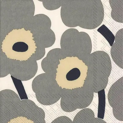 Produktbild von Servietten 33x33 cm - UNIKKO grey white
