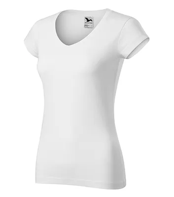 Image de T-shirt Femme Malfini FIT V-NECK 162 blanc