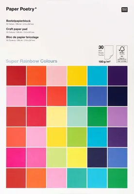 Produktbild von Rico Design 99010.09.21, Kunstpapier, 180 g/m², 30 Blätter