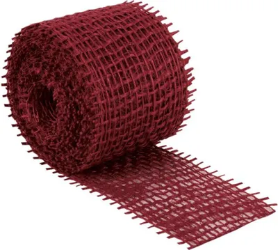 Obrázek produktu pro Jutový dekorační pásek - 3 m x 4 cm - Červená