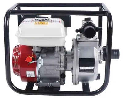 Image de Pompe à eau agricole - Pompe à moteur à essence 4 temps - 6,5 CV - Débit de 36 m³/h - Entrée/sortie de 5 cm - Aluminium/fer - Noir