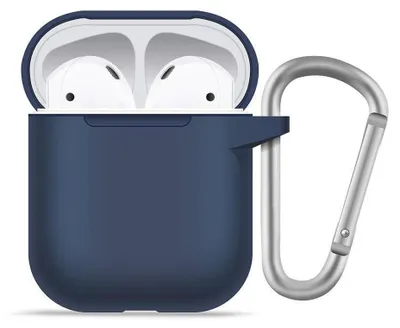 Produktbild von Blueo – Schutzhülle aus Flüssigsilikon für AirPods 1 – dunkelblau