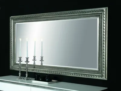 Image de Miroir artisanal grand miroir de sol dans un cadre en bois véritable