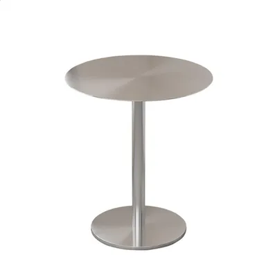 Image de Mobilier de restauration Acier inoxydable Bar Café Table de bistrot commerciale Table ronde 80x75cm【BXG-BY80】