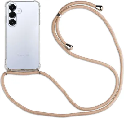Produktbild von Handykette für Samsung S25+ Handyhülle mit Band Hülle Galaxy S25+ in Beige / Braun