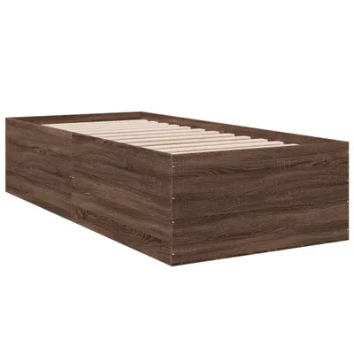 Produktbild von Bettgestell Braun Eichen-Optik 100x200 cm Holzwerkstoff
