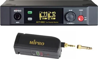 Immagine prodotto di Ricevitore a 2 canali Mipro ACT-5802 con trasmettitore plug-in MT-58