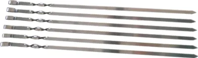 Produktbild von 6 STARKE Edelstahl Grill-Spieße 60cm 2,5 mm DICK Schaschlikspiesse Schampura BBQ