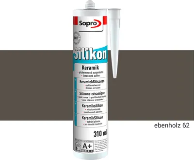 Produktbild von Sopro Silikon Keramik Fugen Fliesen 310ml Abdichtung Farbe ebenholz 1 Stück