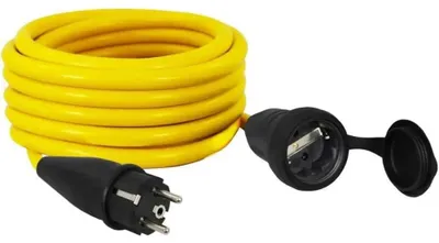 Obrázok produktu pre Predlžovací kábel 10 m 3x1,5 mm² žltý IP44 COMMEL