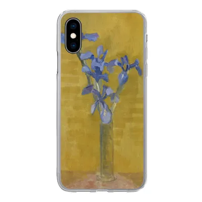 Produktbild von MuchoWow® Handyhülle Schutzhülle Hülle für iPhone X Schwertlilien - Piet Mondrian - Alte Meister Silikon Softcase Handy Hülle - Handyhülle