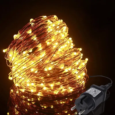 Lichterkabel 22 m, 220 warmweiße LEDs, Kupferdraht