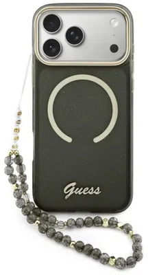 Immagine prodotto di Custodia Guess Iml Glitters Script Strap     Magsafe per iPhone 17 Pro Max Nero