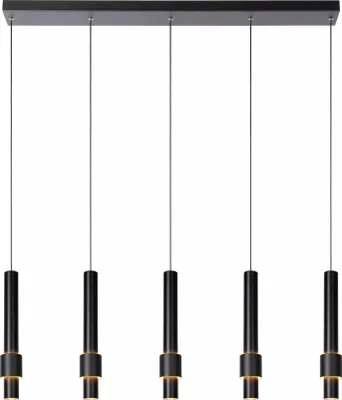 Zdjęcie produktu dla Lampa wisząca czarne tuby MARGARY LED 22W Lucide