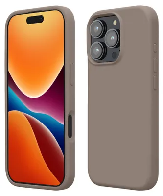 Produktbild von kwmobile Handyhülle für iPhone 16 Pro Hülle, für iPhone 16 Pro Case - Hülle Silikon - kabelloses Laden - Taupe